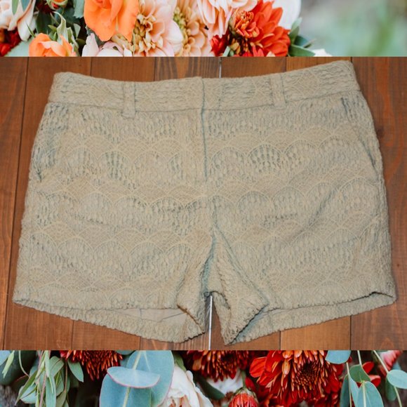 LOFT Mint Green lined Lace Shorts – Size 8 - Picture 5 of 5